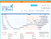 Tablet Screenshot of clinicasdeblanco.com